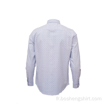 Chemise formelle à manches longues en soie pour hommes